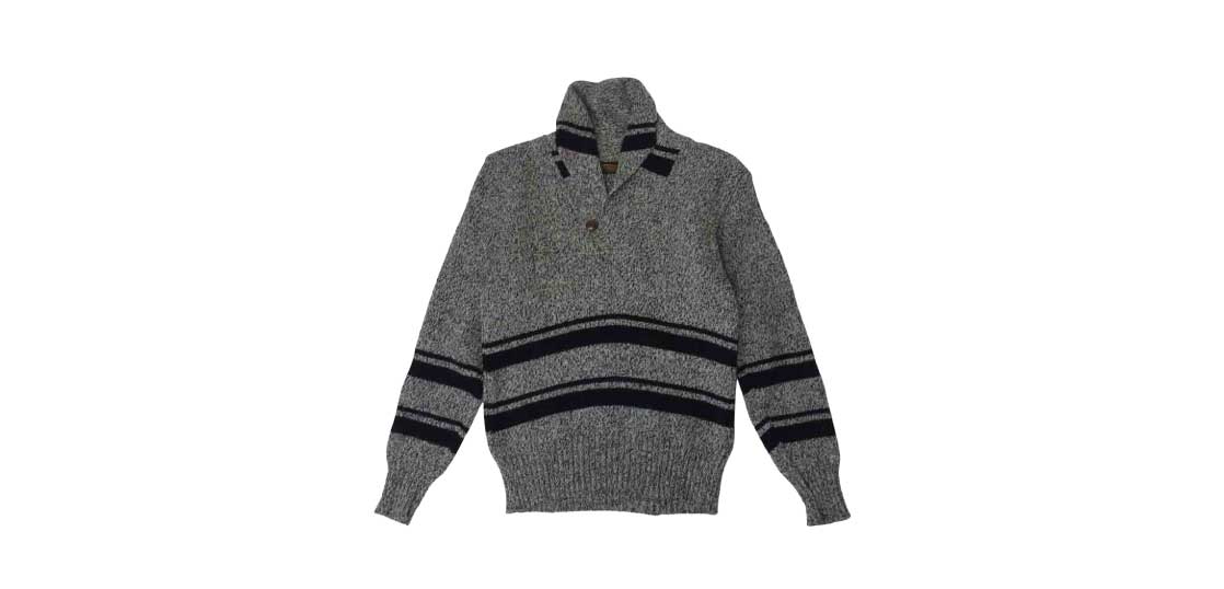 テンダーロイン T-SHAKER 2 ショールカラー ニット ブラック系 買取実績