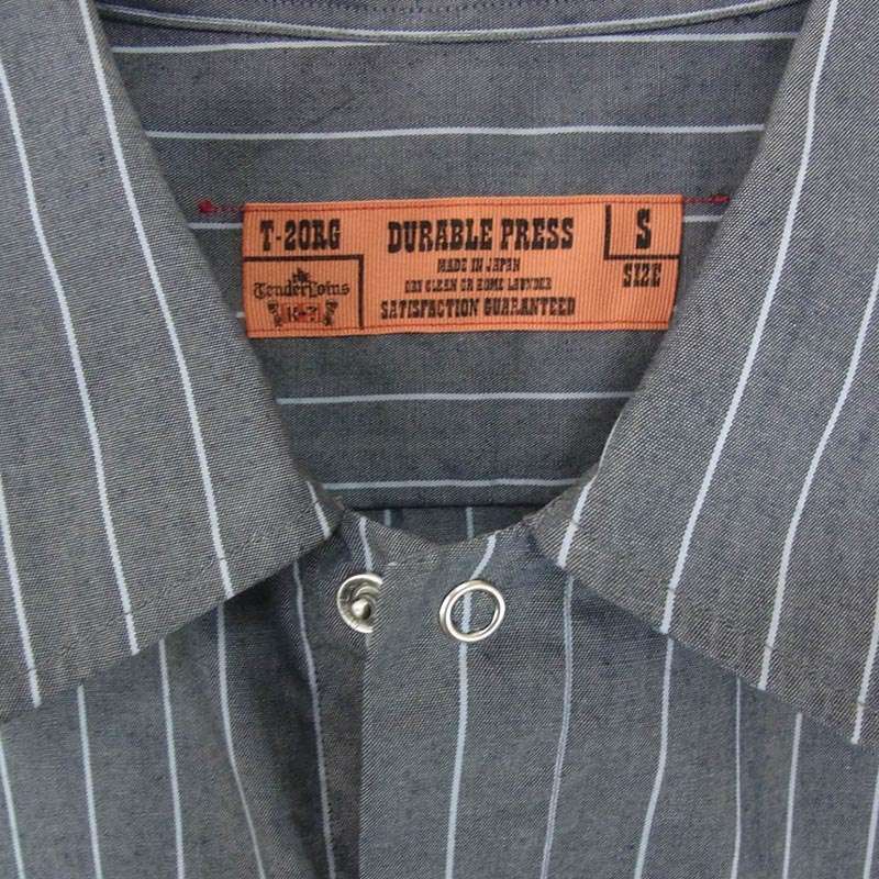 テンダーロイン 06SS T-STRIPE WORK SHT オーバルロゴ ワッペン ストライプ ワークシャツ 買取実績 画像