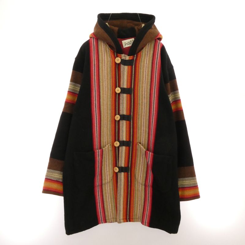 テンダーロイン 14SS T-BOHO COAT ネイティブラグ ストライプ柄 カシミヤ混 ウールコート 買取実績 画像