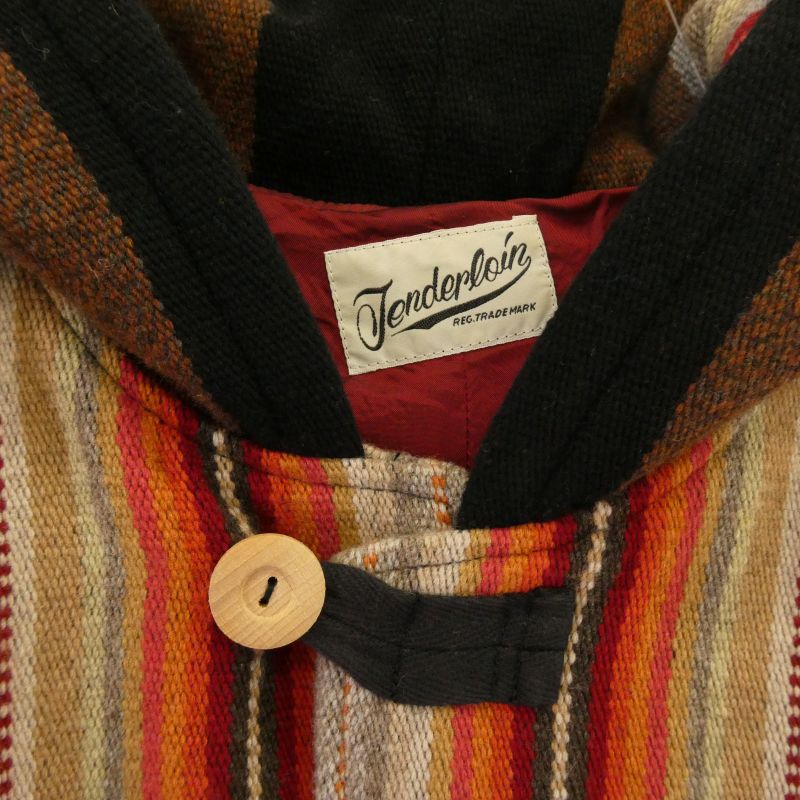 テンダーロイン 14SS T-BOHO COAT ネイティブラグ ストライプ柄 カシミヤ混 ウールコート 買取実績 画像