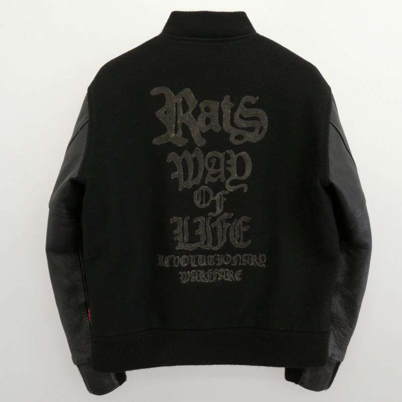 テンダーロイン × Rats ラッツ × WTAPS レザー切替 バーシティ ジャケット スタジャン 買取実績 画像