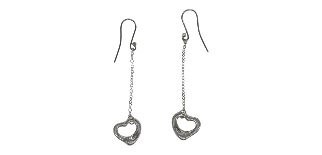 ティファニー エルサペレッティ オープンハート ドロップフック ピアス