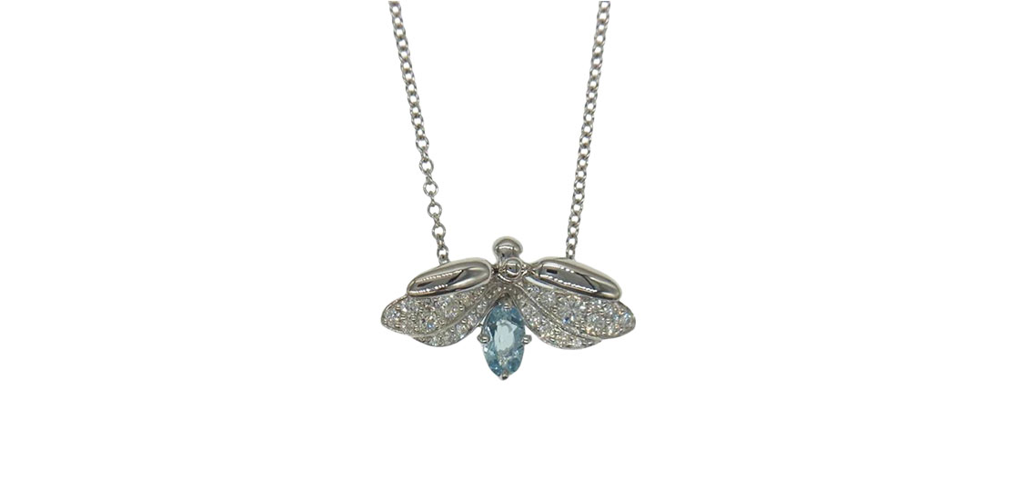 ティファニー ペーパーフラワー ファイヤーフライ アクアマリン ダイヤモンド Pt950 プラチナ ペンダント 買取実績