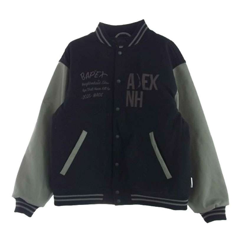 アベイシングエイプ 1K73-141-904 × NEIGHBORHOOD ネイバーフッド Varsity Jacket バーシティジャケット スタジャン 買取実績 画像