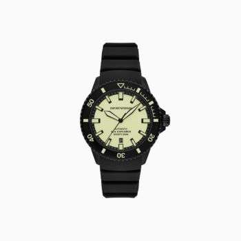 アルマーニSea Explorer Automatic Watch Black Silicone画像