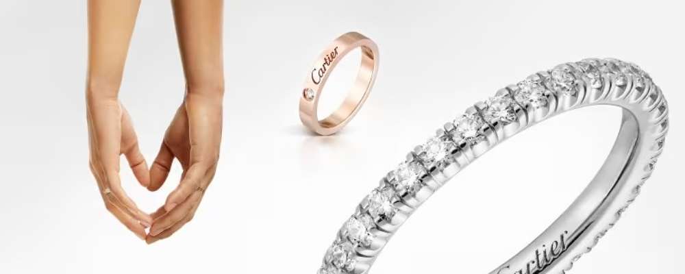 カルティエ女性向け結婚指輪の画像