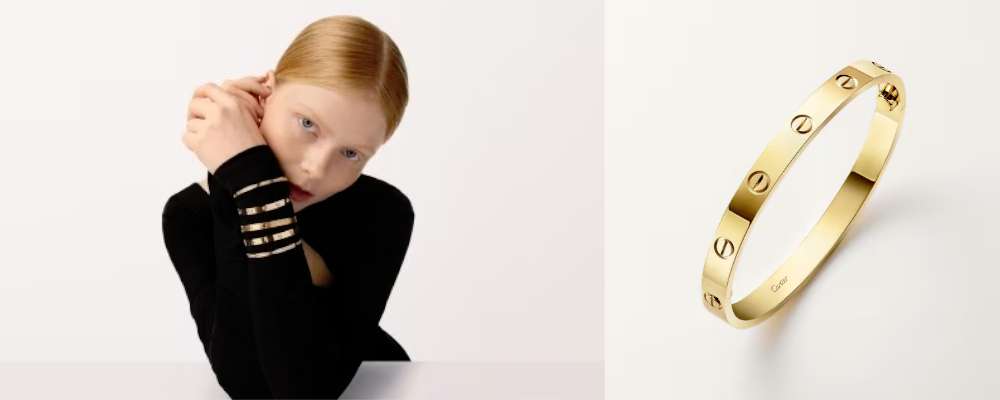 カルティエLoveブレスレット クラシックモデル イエローゴールド画像
