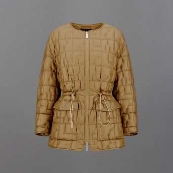 キルテッドリップストップ　クルーネックジャケット画像