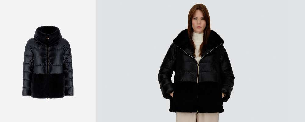 ナイロンウルトラライト＆ニューレディ フェイクファージャケット画像