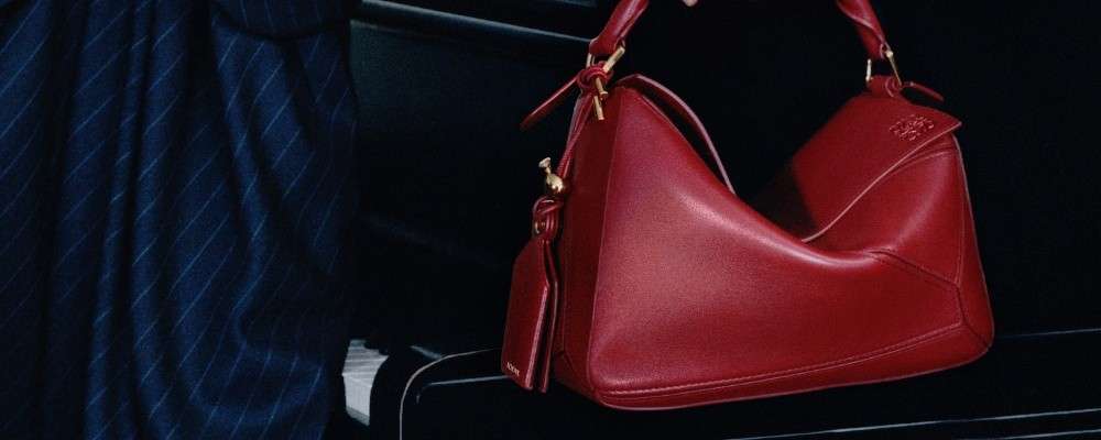 ロエベ パズルバッグ ワインレッド画像