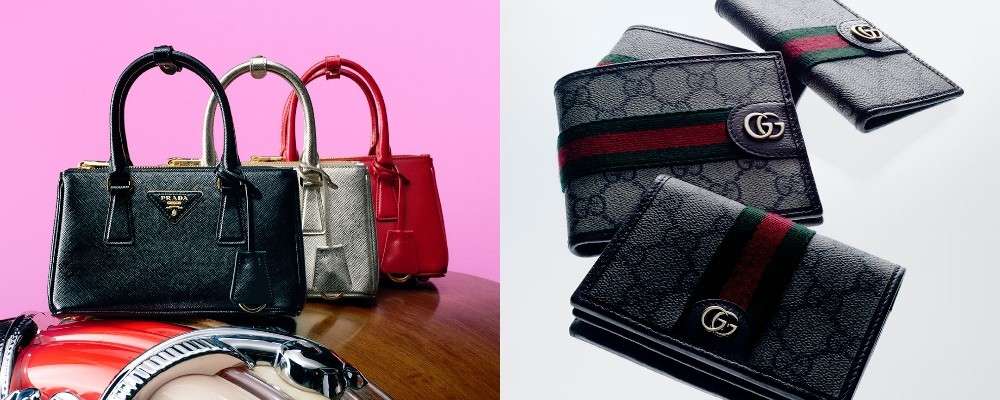 プラダのハンドバッグ/グッチのウォレット画像