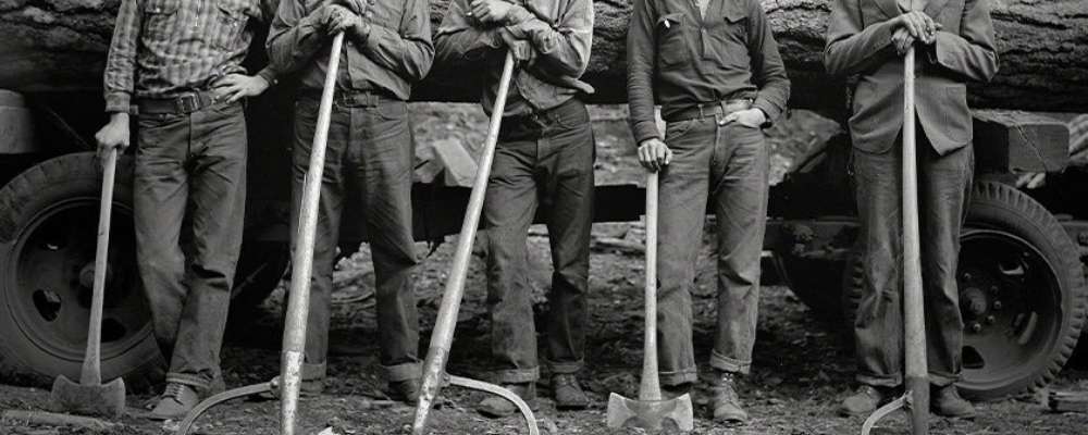 ホワイツブーツを履く作業員の画像