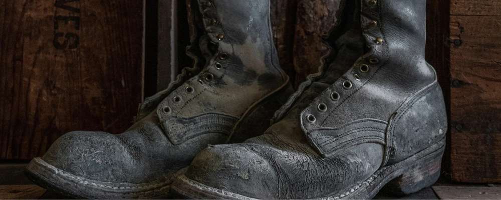 使い古したホワイツブーツの画像