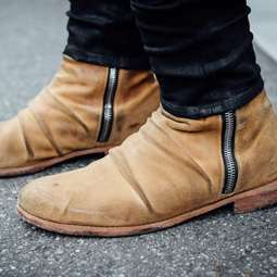 アミリ ブーツ・シューズ・レザーアイテム サイドジップブーツ画像