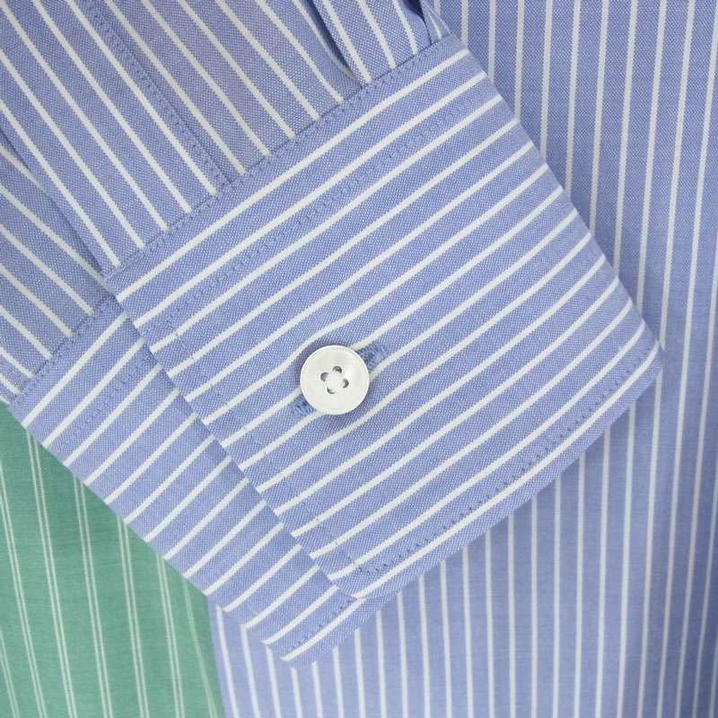 オーラリー 25SS A25SS04WW SUPER FINE WOOL MULTI STRIPE SHIRT マルチ ストライプ ウール 長袖シャツ 買取実績 画像