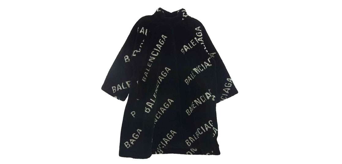 バレンシアガ 19AW 583846 TGQ02 ロゴ総柄 ボア 内キルティング 中綿 コート 買取実績