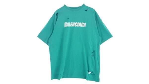 バレンシアガ 21SS 651795 TKVB8 ロゴ クルーネック Tシャツ 買取実績
