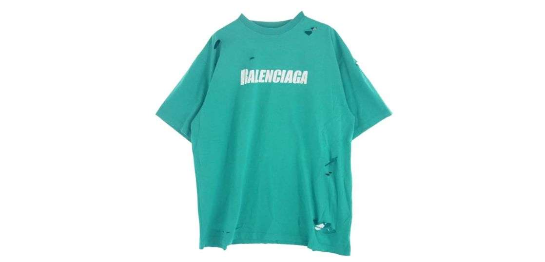 バレンシアガ 21SS 651795 TKVB8 ロゴ クルーネック Tシャツ 買取実績