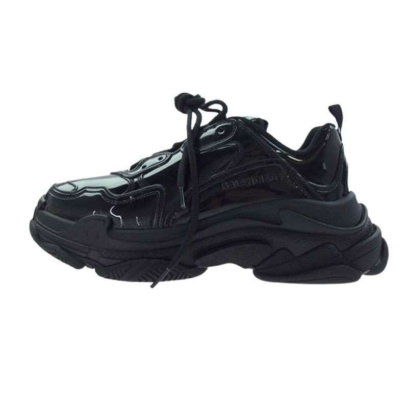バレンシアガ 734954 Triple S Sneaker Black Patent トリプルS エナメル パテント スニーカー 買取実績 画像
