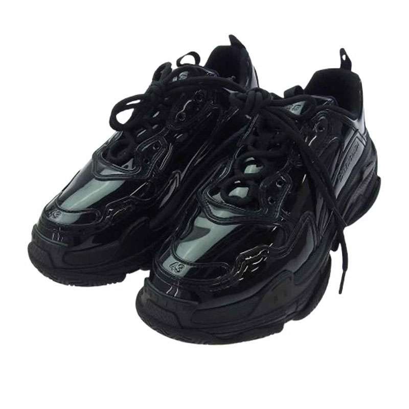 バレンシアガ 734954 Triple S Sneaker Black Patent トリプルS エナメル パテント スニーカー 買取実績 画像