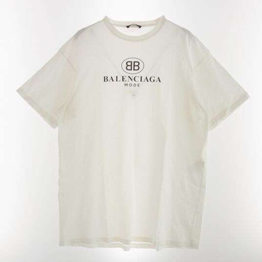 バレンシアガ 19SS 556150 TYK23 BB ロゴ プリントTシャツ 画像