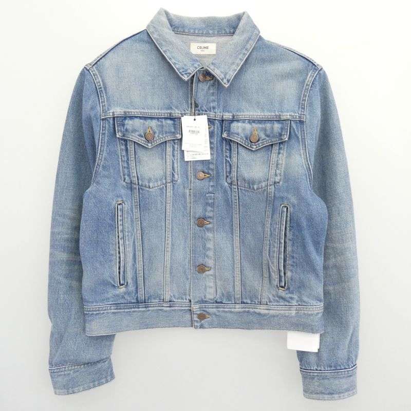 セリーヌ 23SS 2Q623206T Vシェイプトラッカー ピズモウォッシュ デニムジャケット 買取実績 画像