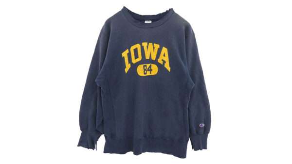 ヴィンテージチャンピオン 90s USA製 刺繍タグ リバースウィーブ IOWA プリント スウェット 買取実績