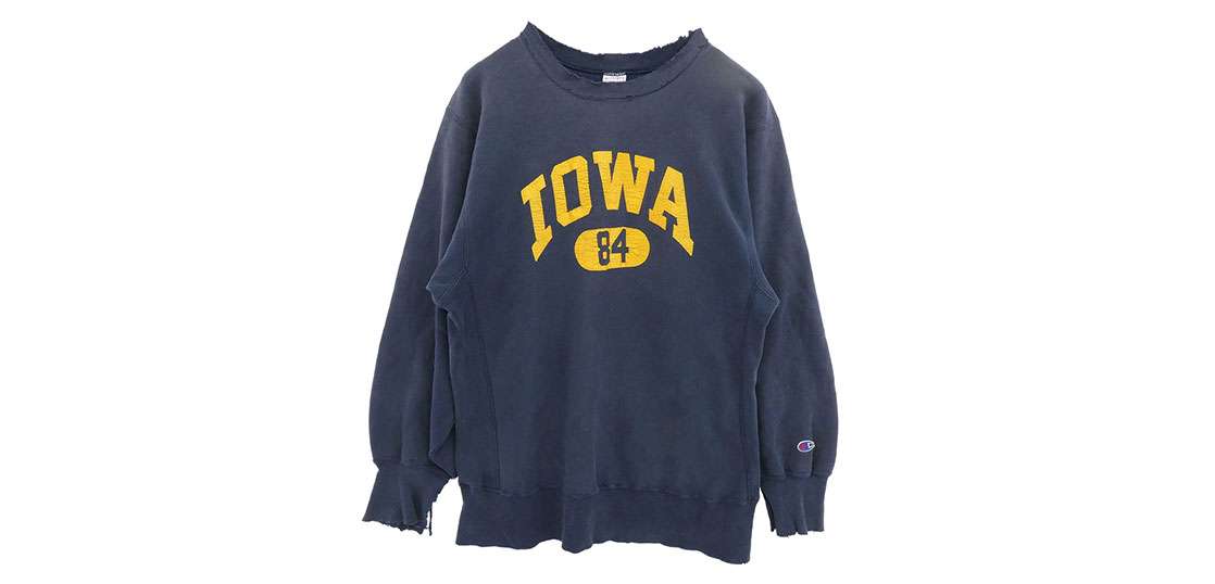 ヴィンテージチャンピオン 90s USA製 刺繍タグ リバースウィーブ IOWA