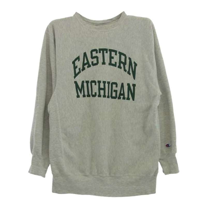 チャンピオン 90s USA製 reverse weave EASTERN MICHIGAN ロゴ リバース ウィーブ カレッジ スウェット 買取実績 画像