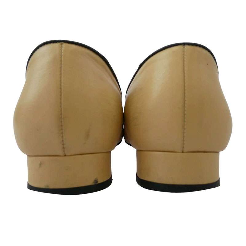 シャネル イタリア製 バイカラー ココマーク リボン バレエ フラット シューズ パンプス 買取実績 画像