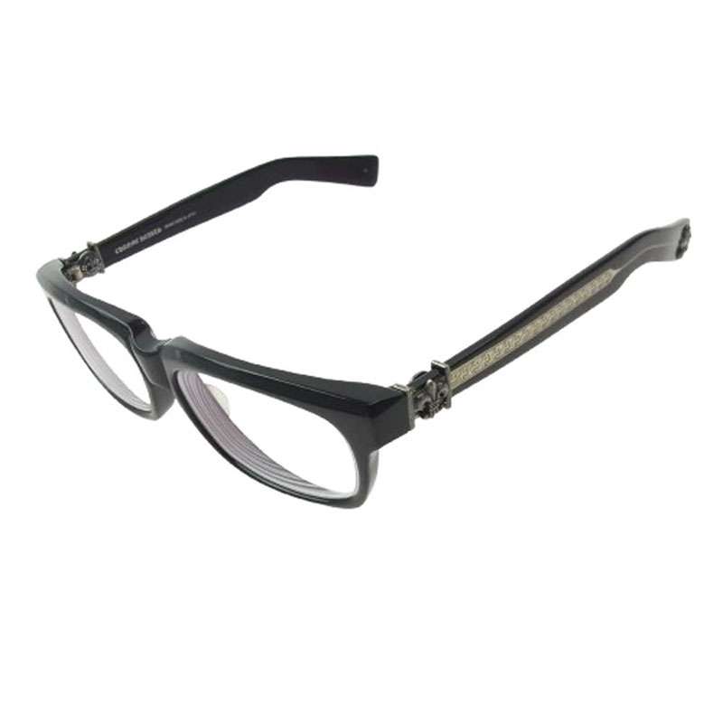 クロムハーツ(原本無) 純正レザーアイウェアケース付属 SPLAT-A 55□17-143 BSフレアテンプル 度入り アイウェア 眼鏡 買取実績 画像