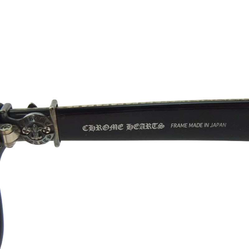 クロムハーツ(原本無) 純正レザーアイウェアケース付属 SPLAT-A 55□17-143 BSフレアテンプル 度入り アイウェア 眼鏡 買取実績 画像