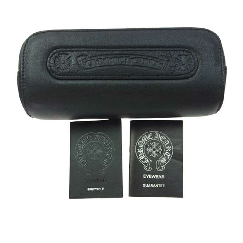 クロムハーツ(原本無) 純正レザーアイウェアケース付属 SPLAT-A 55□17-143 BSフレアテンプル 度入り アイウェア 眼鏡 買取実績 画像