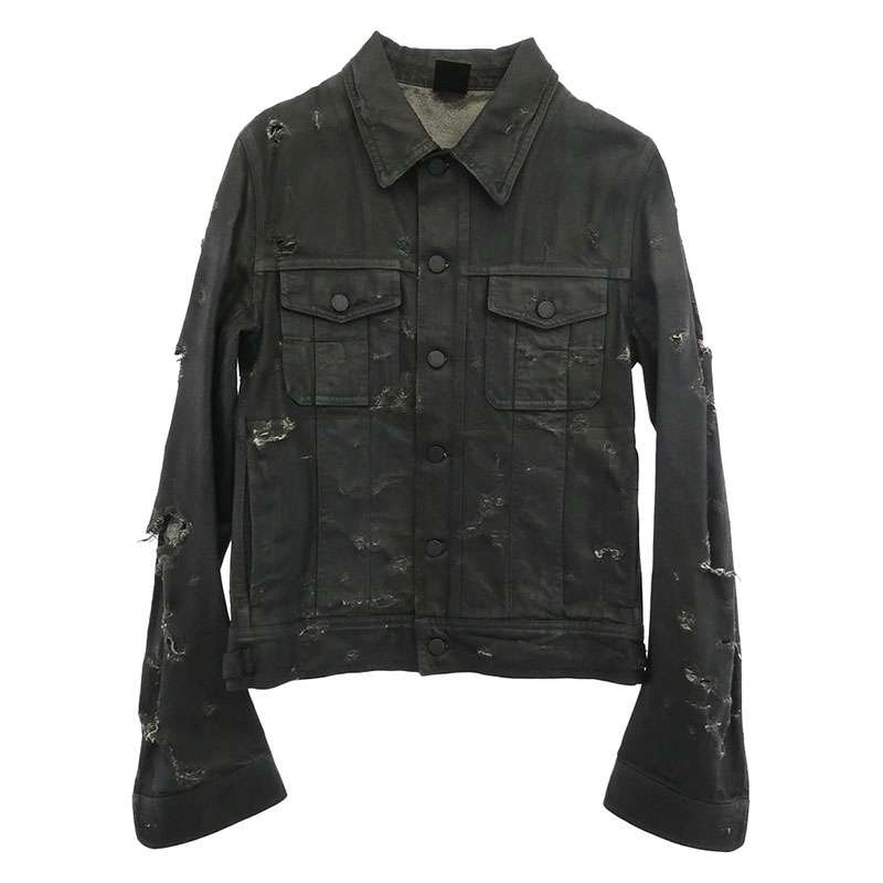 ディオールオム 04SS 4EH1049686 エディ期 コーティング デストロイ デニム ジャケット 買取実績 画像