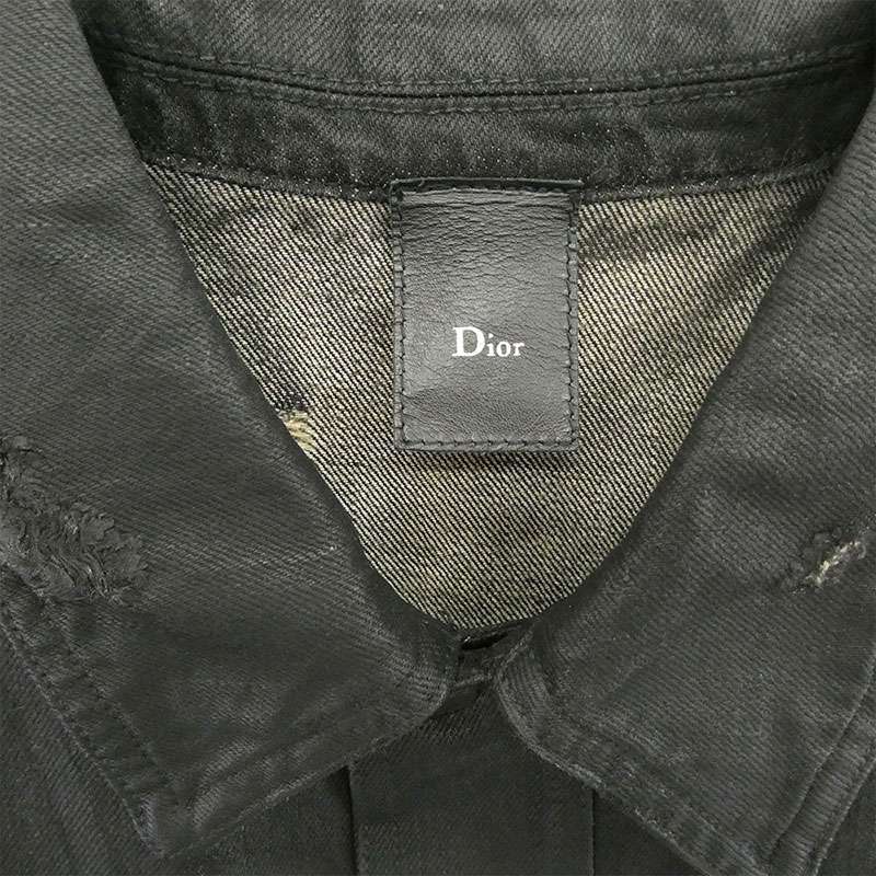 ディオールオム 04SS 4EH1049686 エディ期 コーティング デストロイ デニム ジャケット 買取実績 画像