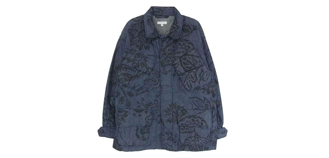 エンジニアードガーメンツ フラワープリント ジャングルファティーグ デニムジャケット 買取実績