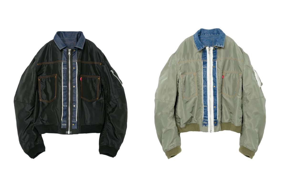 2025年 sacai サカイ Levi’s リーバイス デニム ジャケット ブルゾン 画像