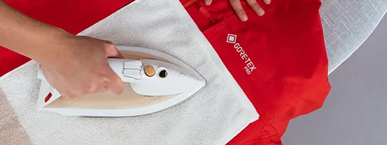 ゴアテックスとは 撥水性復活のための熱処理方法方法　方法②：アイロンで低温・あて布をして　画像