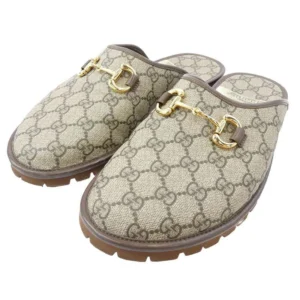 GUCCI ベージュ オープントゥ ミュール グッチ 655571 GGスプリーム ホースビット ミュール 買取実績