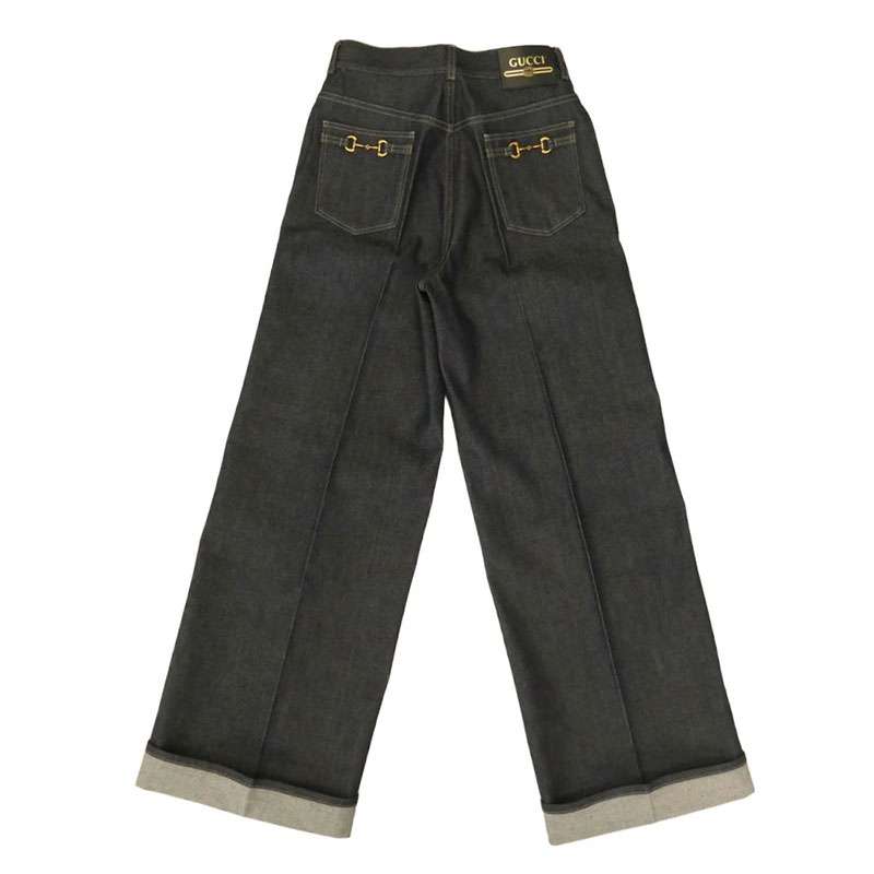 グッチ 689097 XDBW2 ホースビット バギー ワイド デニム パンツ 買取実績 画像