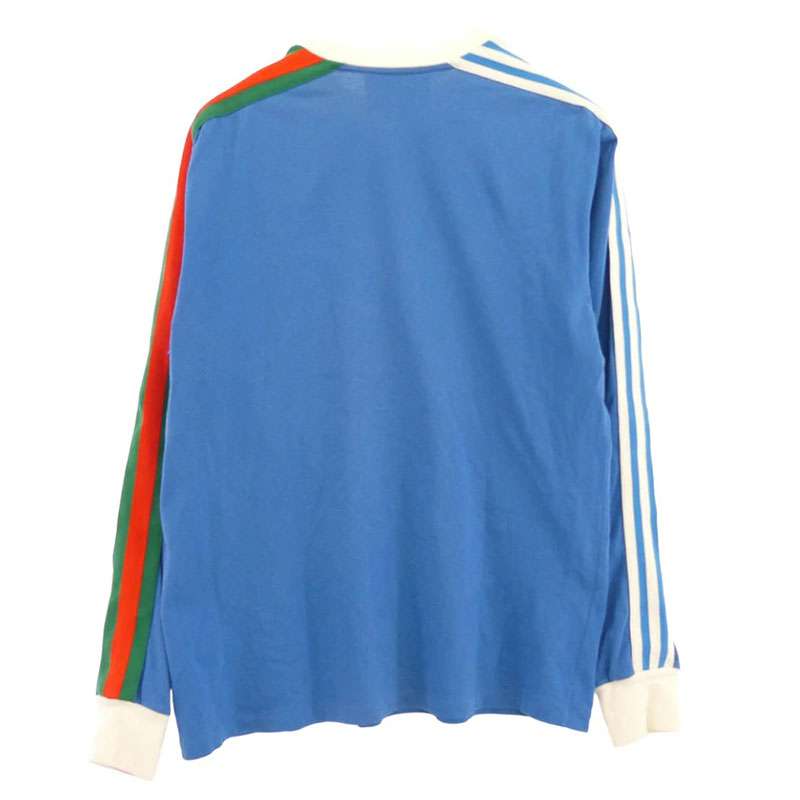 グッチ 700506XJEKO × adidas アディダス ロゴプリントサイドライン長袖 カットソー 買取実績 画像