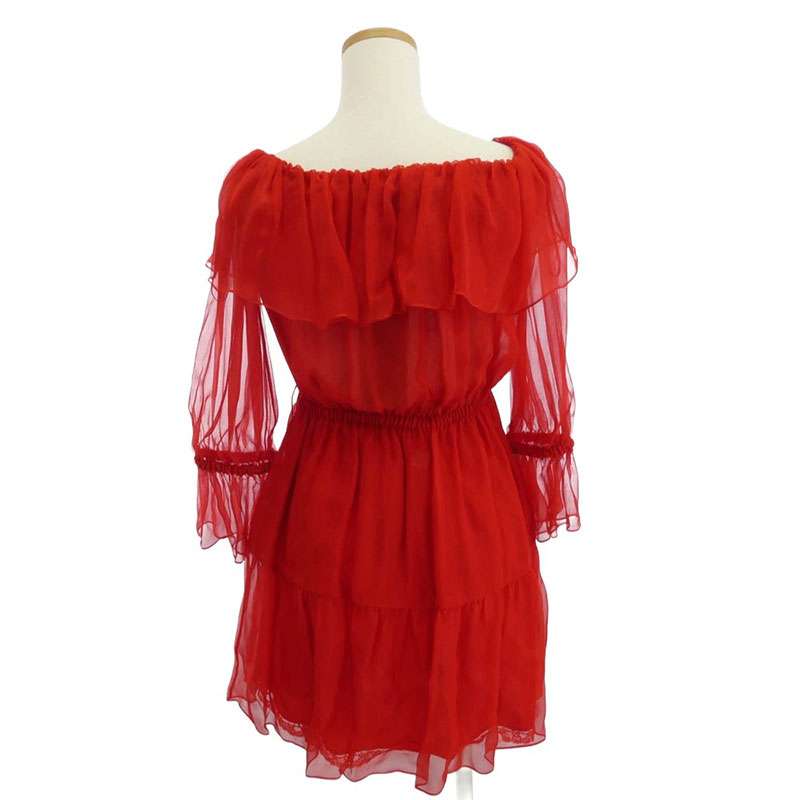 グッチ 730915 ZHS57 イタリア製 シルクシフォン ドレス ワンピース 買取実績 画像