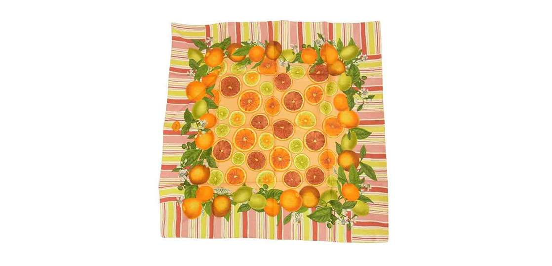 グッチ シルク100% フルーツ オレンジ スカーフ 買取実績