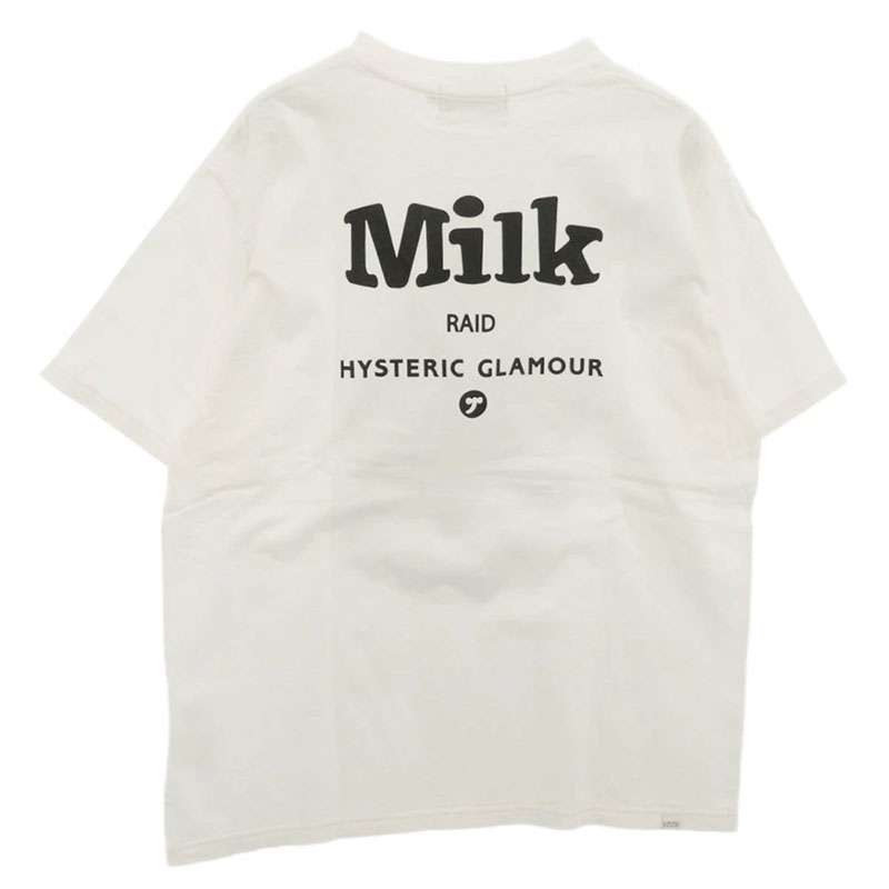 ヒステリックグラマー 02253CT19 ミルク別注 MILK RAID HYS ミルクレイド プリント 半袖 クルーネック Tシャツ 買取実績 画像