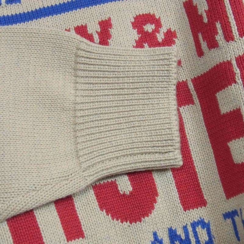 ヒステリックグラマー 26SS 02261NS01 DIZZY & MILKY インターシャ編み ディジー アンド ミルキー コットン セーター ニット 買取実績 画像