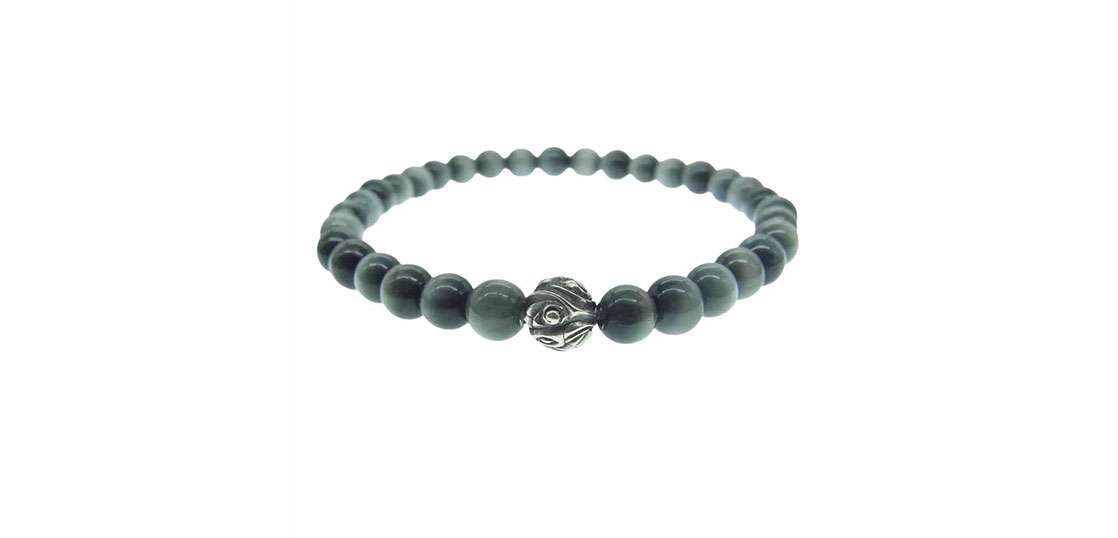 ロンワンズ MFSB-0003S-EE-M 販売証明書カード付 エンボスドネストビードS イーグルアイ 6mmビーズ ブレスレット 買取実績