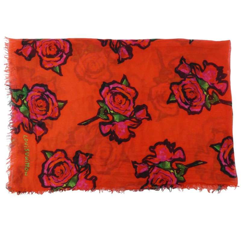 ルイヴィトン M72379 カシミヤ シルク エトールローズ 大判ストール 買取実績 画像