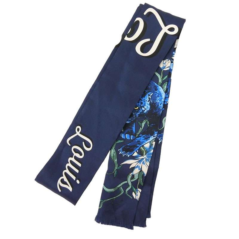 ルイヴィトン MP1708 キムジョーンズ期 フローラルパンサー シルク スカーフ ストール 買取実績 画像