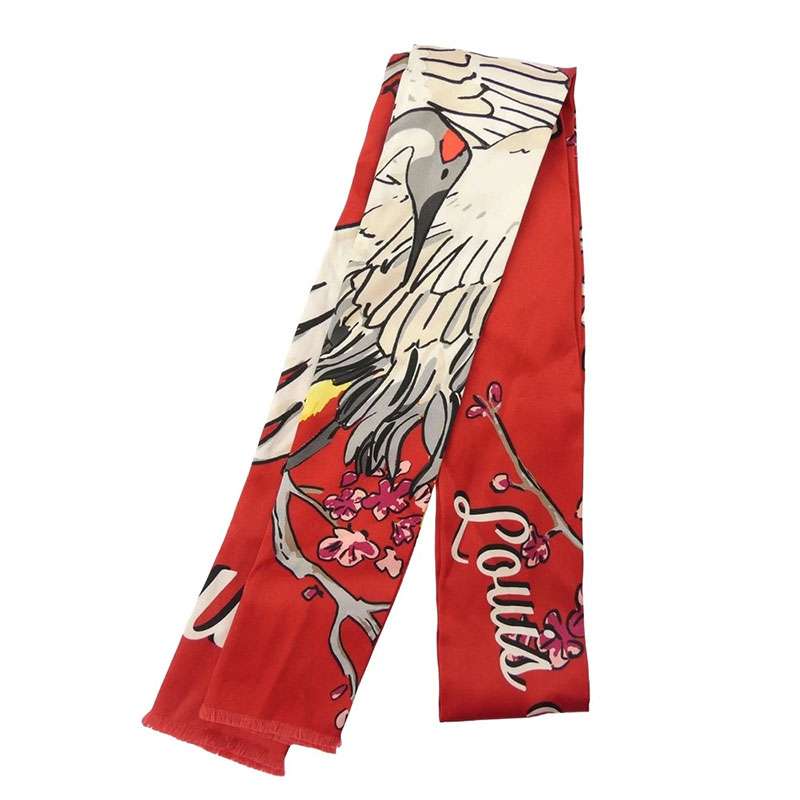 ルイヴィトン MP1709 キムジョーンズ期 ツル シルク スカーフ ストール 買取実績 画像