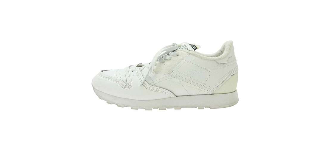 メゾンマルジェラ　エナメルホワイトスニーカー 箱付き 訳有 未使用 Maison Margiela × Reebok スニーカー ホワイト